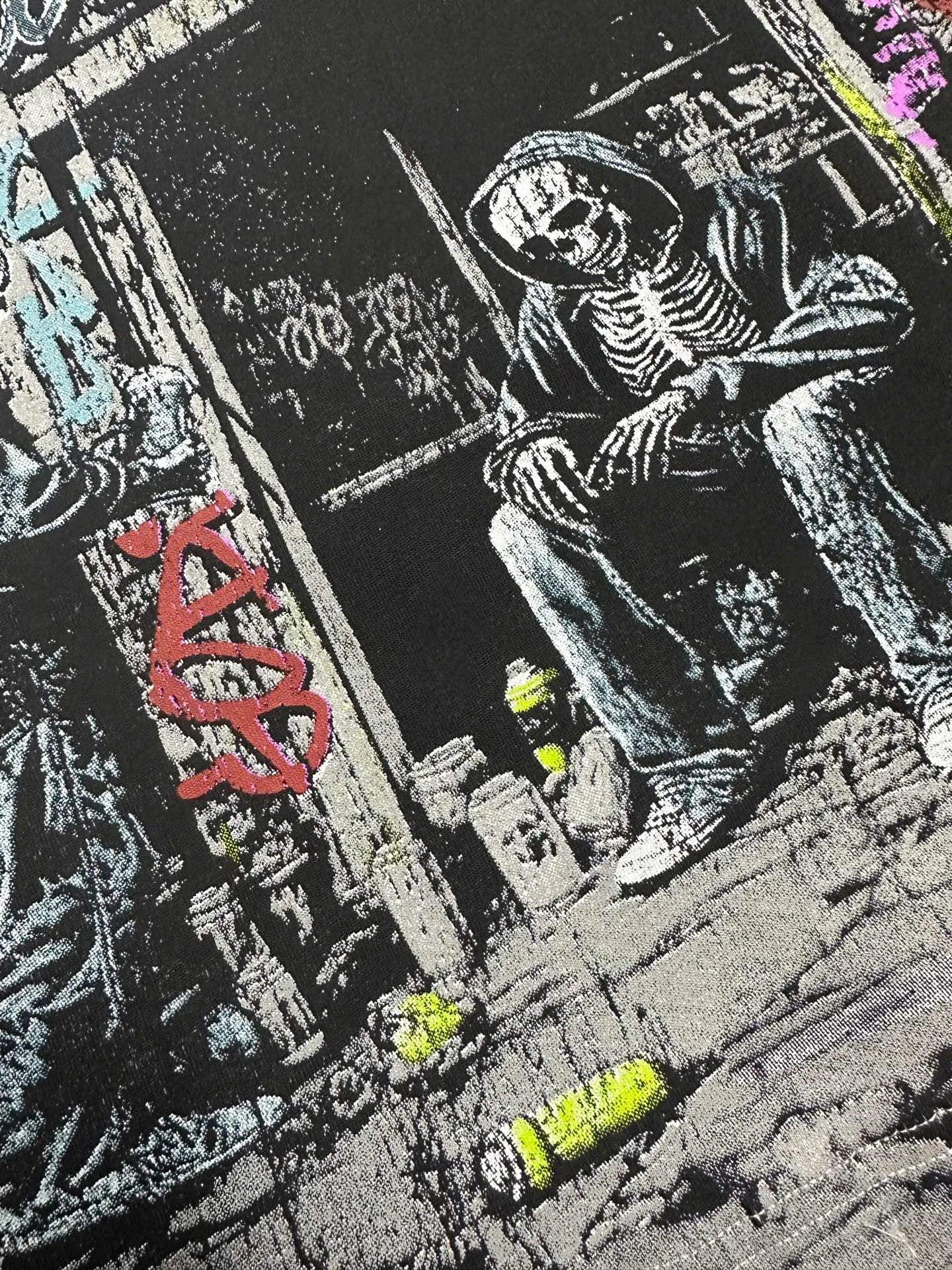 52💰5318#White I Official high-definition photo Godspeed cross-border American rock and roll street washed retro style short-sleeved T (craft printing) fabric (fabric): 32-count combed double yarn 240 grams weight code number (size): S-M-L-XL color (colour): white