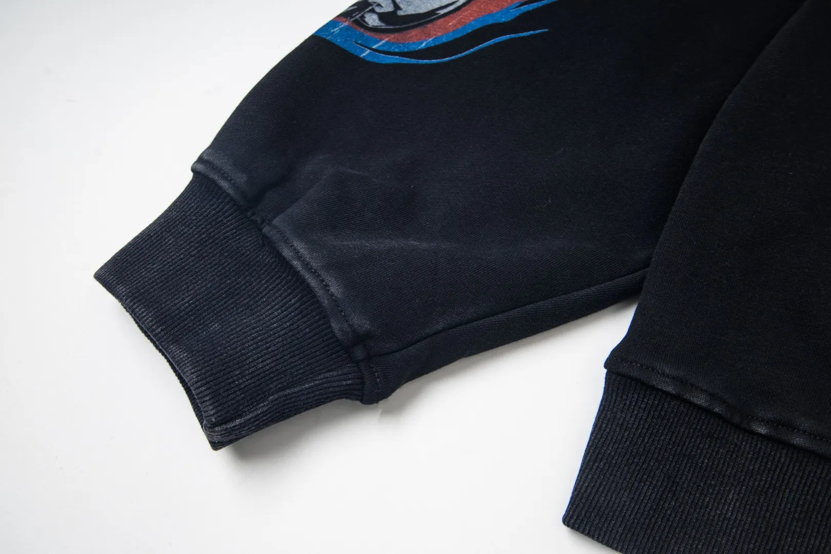 G40# GodSpeed ​​white ink direct spray sweatshirt S-XL washed black P236
