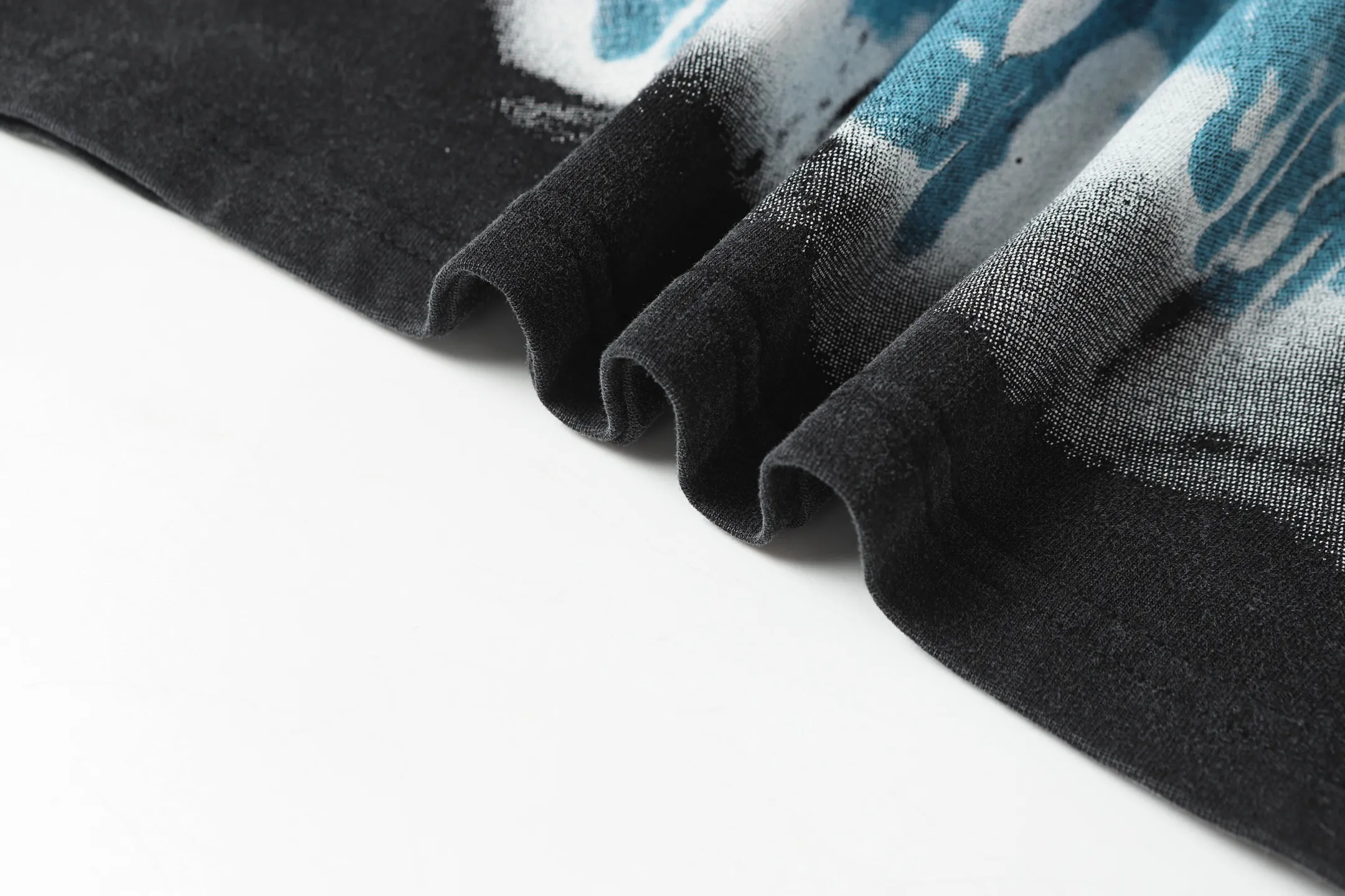 6038#washed black｜P116 Godspeed cross-border American rock and roll street washed retro style short-sleeved T (craft printing) fabric (fabric): 32 count combed double yarn 250g weight size (size): S-M-L-XL color (colour): washed black 👉