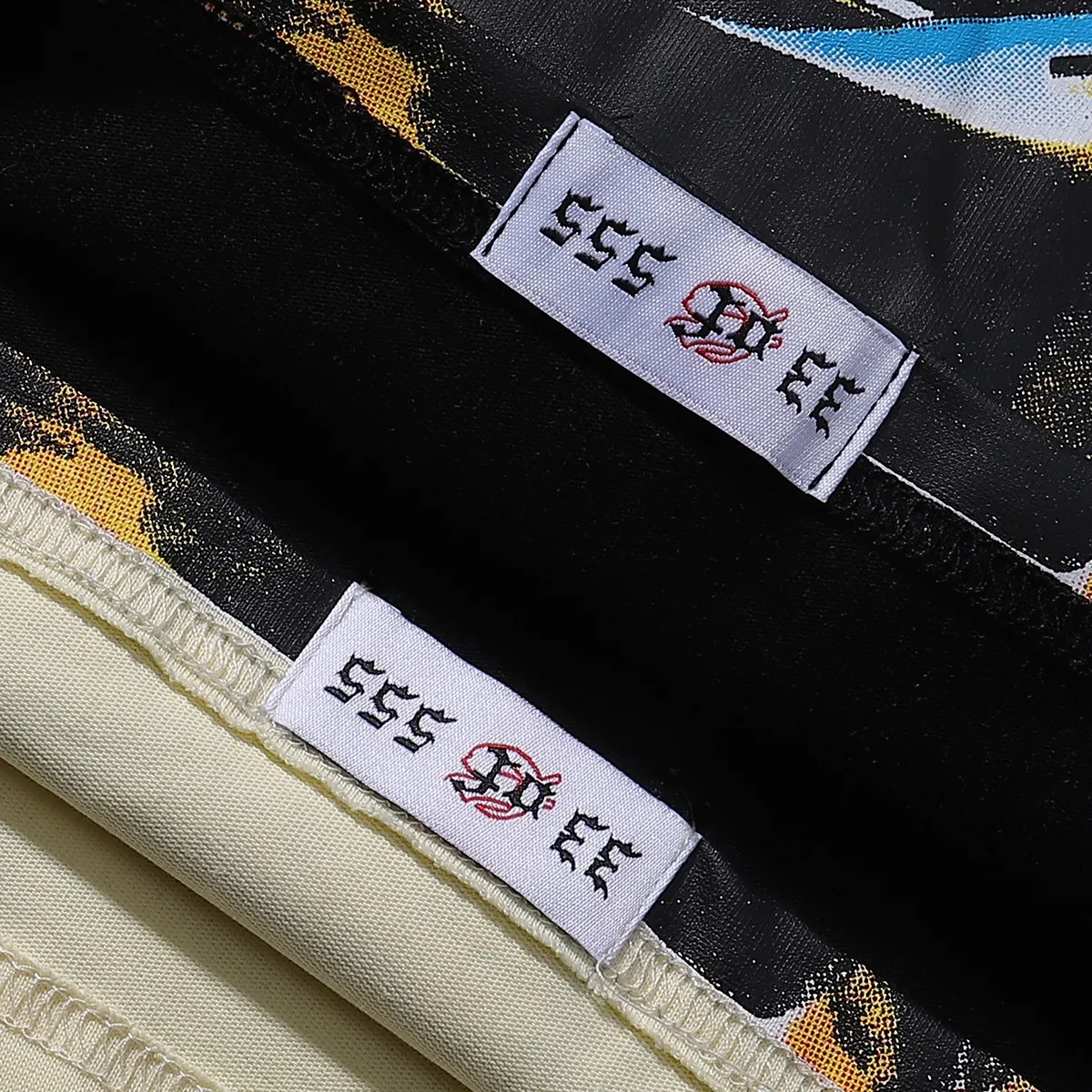 No. 7011, Mechao Godspeed racing sunset print high quality double yarn pure cotton round neck short-sleeved T-shirt batch 110 Color: black, apricot; Size: S M L XL