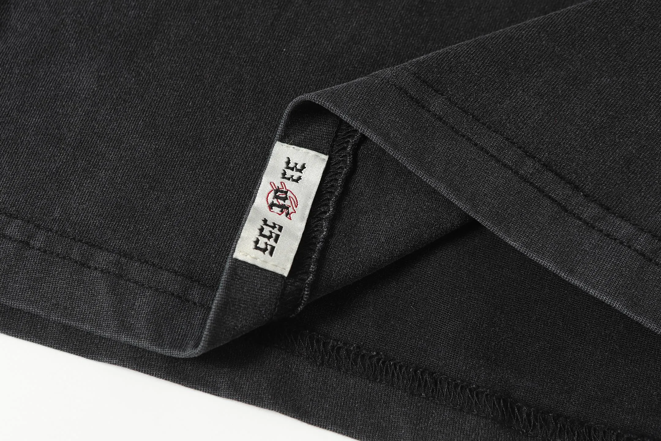 6097#washed black I P116 Godspeed cross-border American rock and roll street washed retro style short-sleeved T (craft printing) fabric (fabric): 32 count combed double yarn 250 grams weight code number (size): S-M-L-XL color (colour): washed black