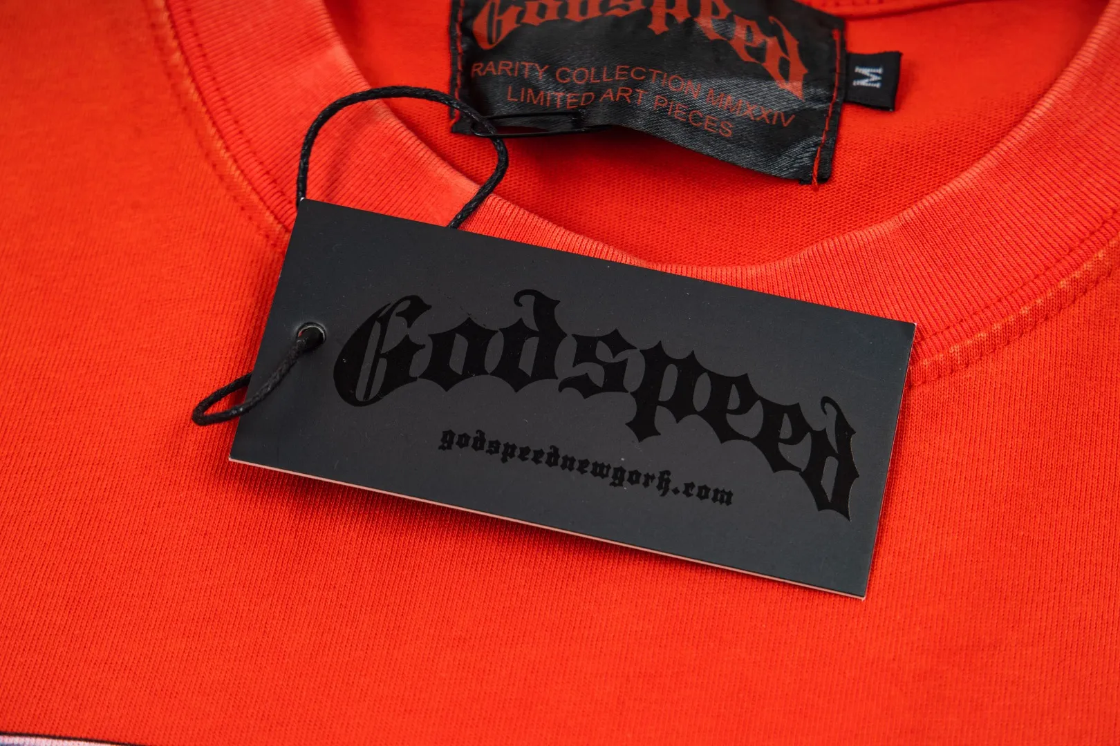 G68# GodSpeed ​​white ink direct spray washable short sleeves S-XL size black red blue P126