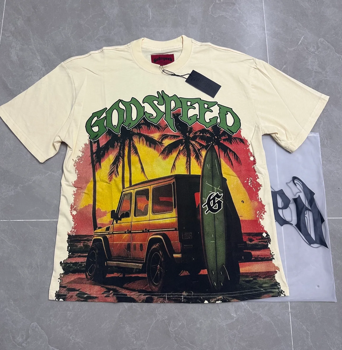 5072#apricot | P104 Godspeed cross-border American rock and roll street washed retro style short-sleeved T (craft printing) fabric (fabric) 32-count combed double yarn 240 grams weight code number (size): S-M-L-XL color (colour): apricot
