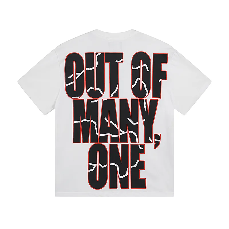 3012# P110 Real shot Godspeed American fashion rock street retro loose printed cotton short sleeves Fabric: 240g 32 count fine cotton double yarn pure cotton Color: off-white Size: S M L XL