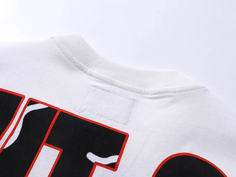 3012# P110 Real shot Godspeed American fashion rock street retro loose printed cotton short sleeves Fabric: 240g 32 count fine cotton double yarn pure cotton Color: off-white Size: S M L XL