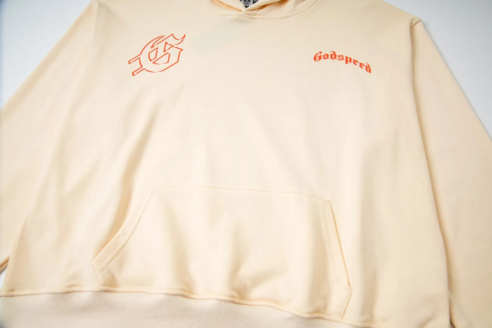 G21# GodSpeed ​​white ink direct spray sweatshirt S-XL washed black P236 apricot P226