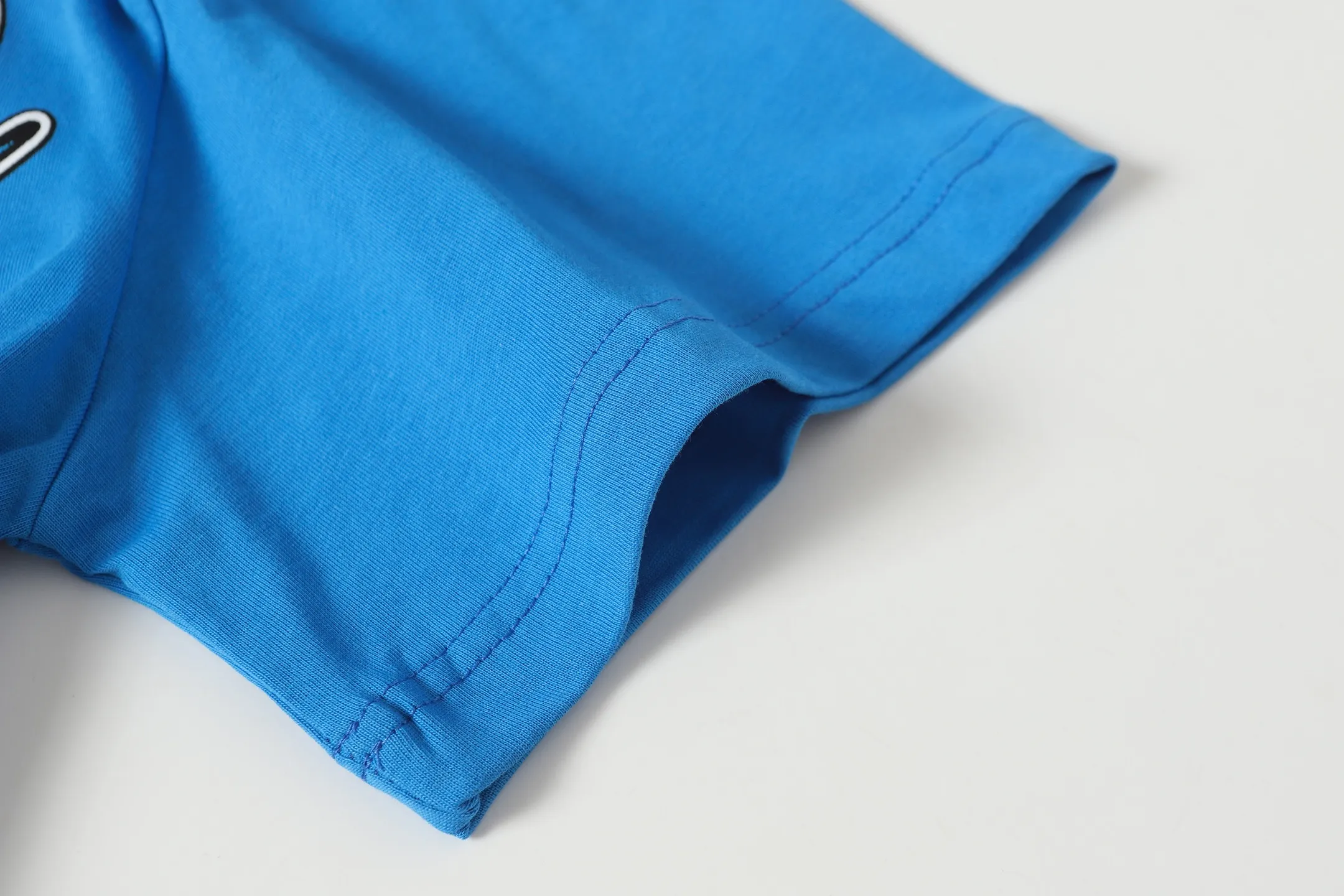 5098#Klein Blue I P104 High-definition printing. Soft touch Godspeed cross-border American rock and roll street wash retro style short-sleeved T (craft printing) Fabric (fabric): 32-count combed double yarn 250 grams weight Size (size): S-M-L-XL Color (colour): Klein blue 👉