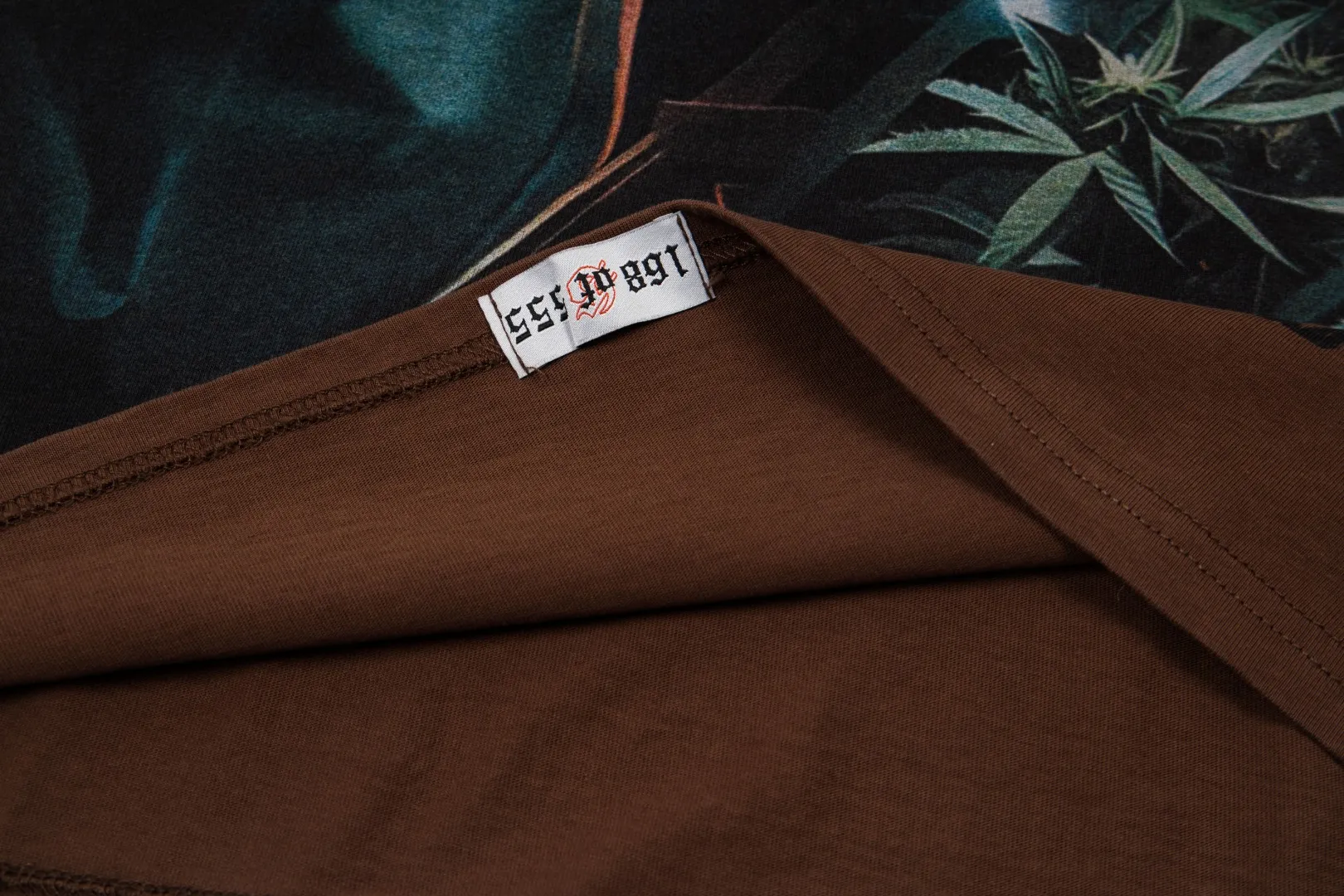 G63# GodSpeed ​​white ink direct-print short-sleeved S-XL size black (washed) P126 brown (washed) P126