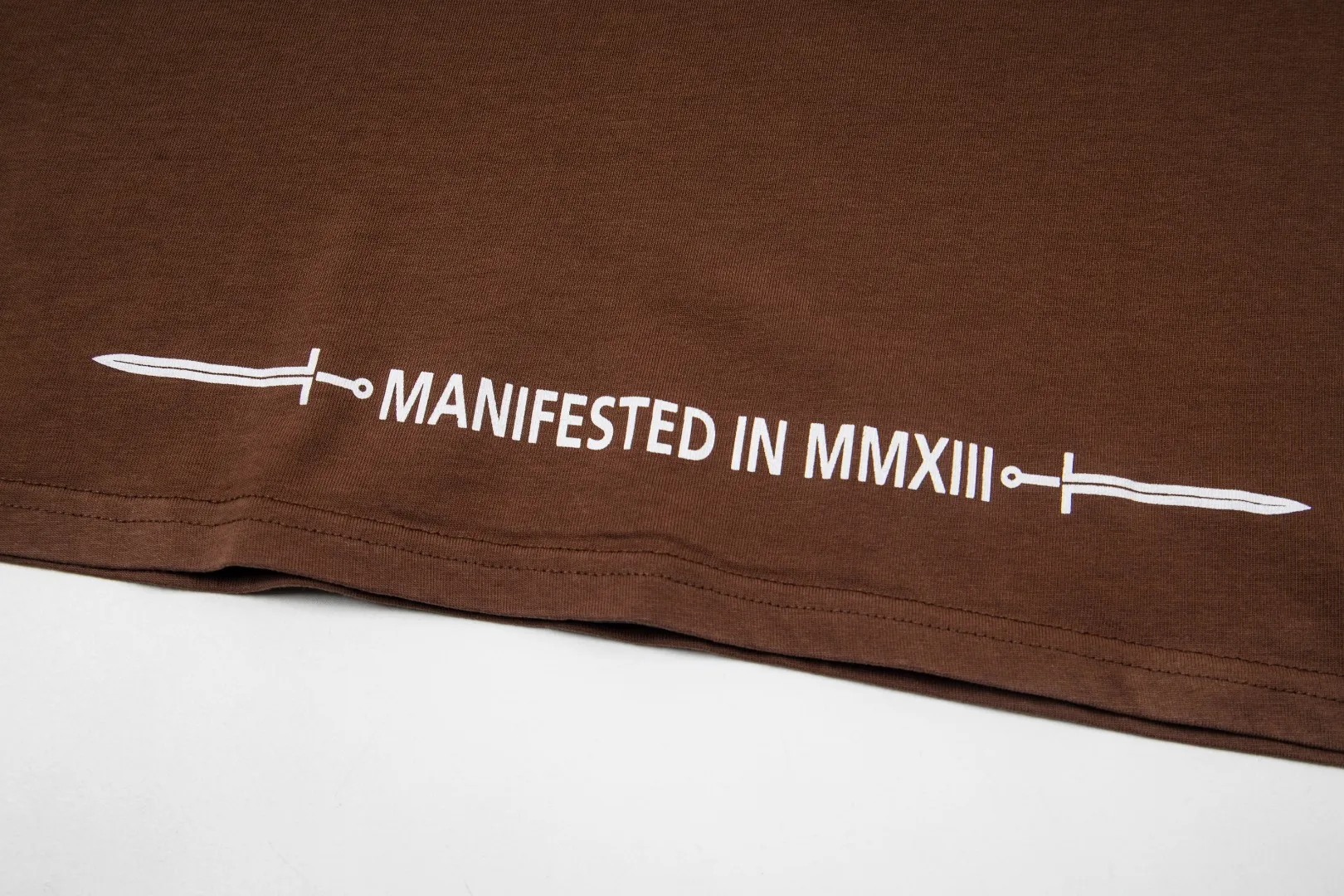 G63# GodSpeed ​​white ink direct-print short-sleeved S-XL size black (washed) P126 brown (washed) P126