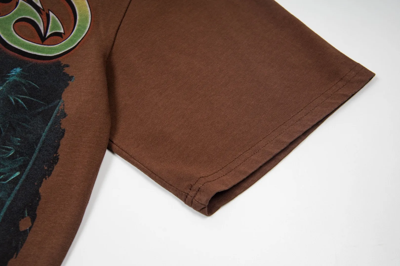 G63# GodSpeed ​​white ink direct-print short-sleeved S-XL size black (washed) P126 brown (washed) P126