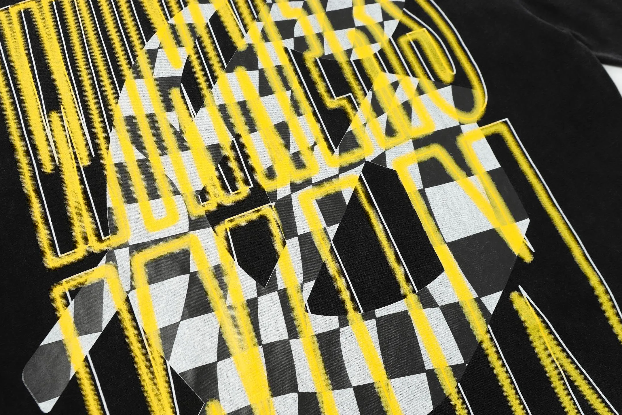 6019#washed black｜P116 Godspeed cross-border American rock and roll street washed retro style short-sleeved T (craft printing) fabric (fabric): 32 count combed double yarn 250g weight size (size): S-M-L-XL color (colour): washed black 👉