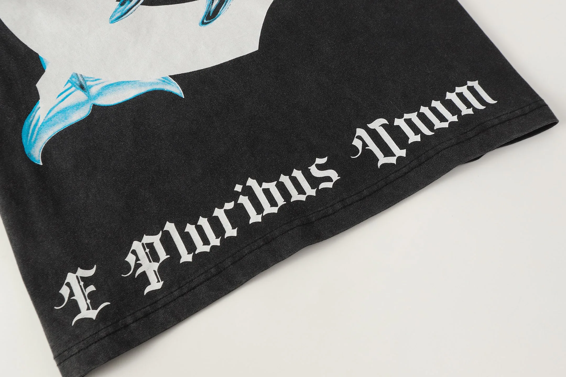 6082#washed black I P116 Godspeed cross-border American rock and roll street washed retro style short-sleeved T (craft printing) fabric (fabric): 32 count combed double yarn 250 grams weight code number (size): S-M-L-XL color (colour): washed black