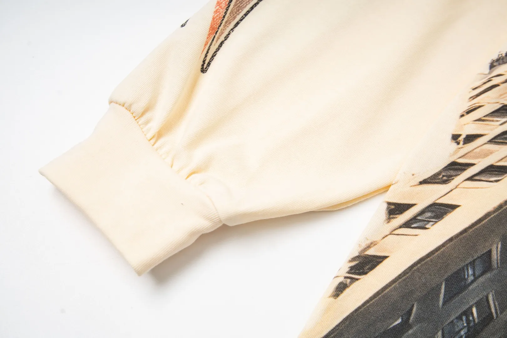 G47# GodSpeed ​​white ink direct spray washed long sleeve S-XL size black (washed) P156 apricot P146