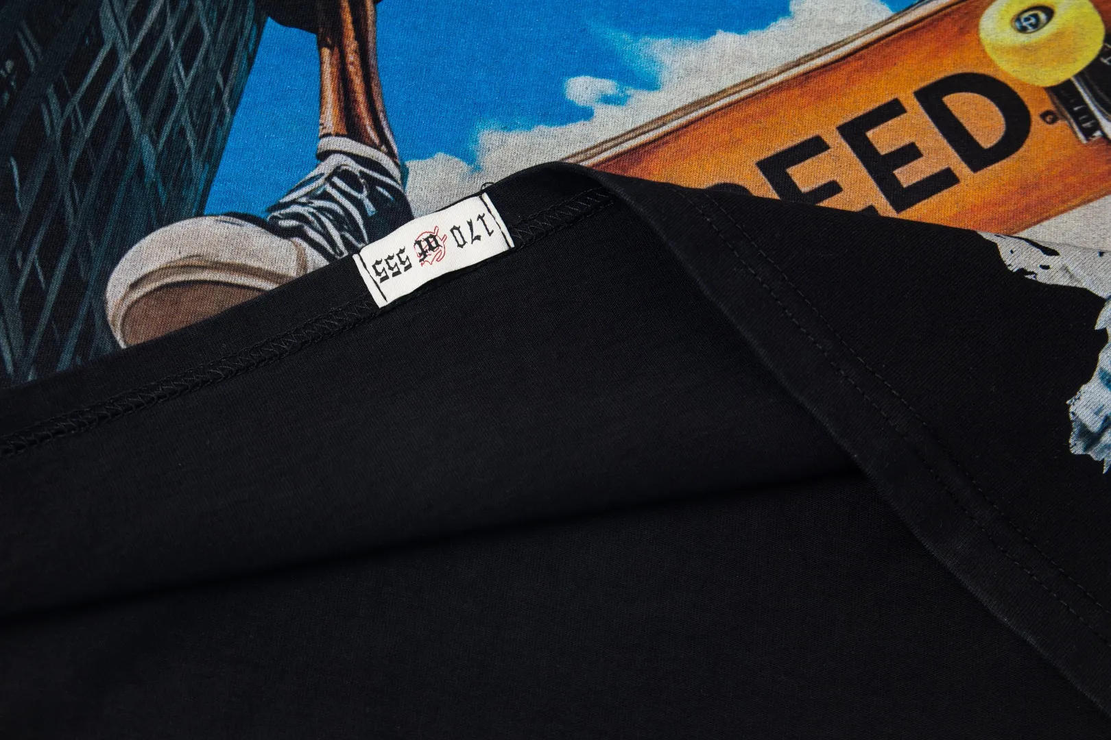 G47# GodSpeed ​​white ink direct spray washed long sleeve S-XL size black (washed) P156 apricot P146