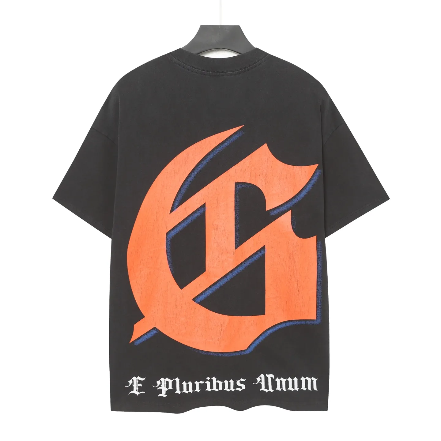 6089#washed black｜P116 Godspeed cross-border American rock and roll street washed retro style short-sleeved T (craft printing) fabric (fabric): 32 count combed double yarn 250g weight size (size): S-M-L-XL color (colour): washed black 👉 👉