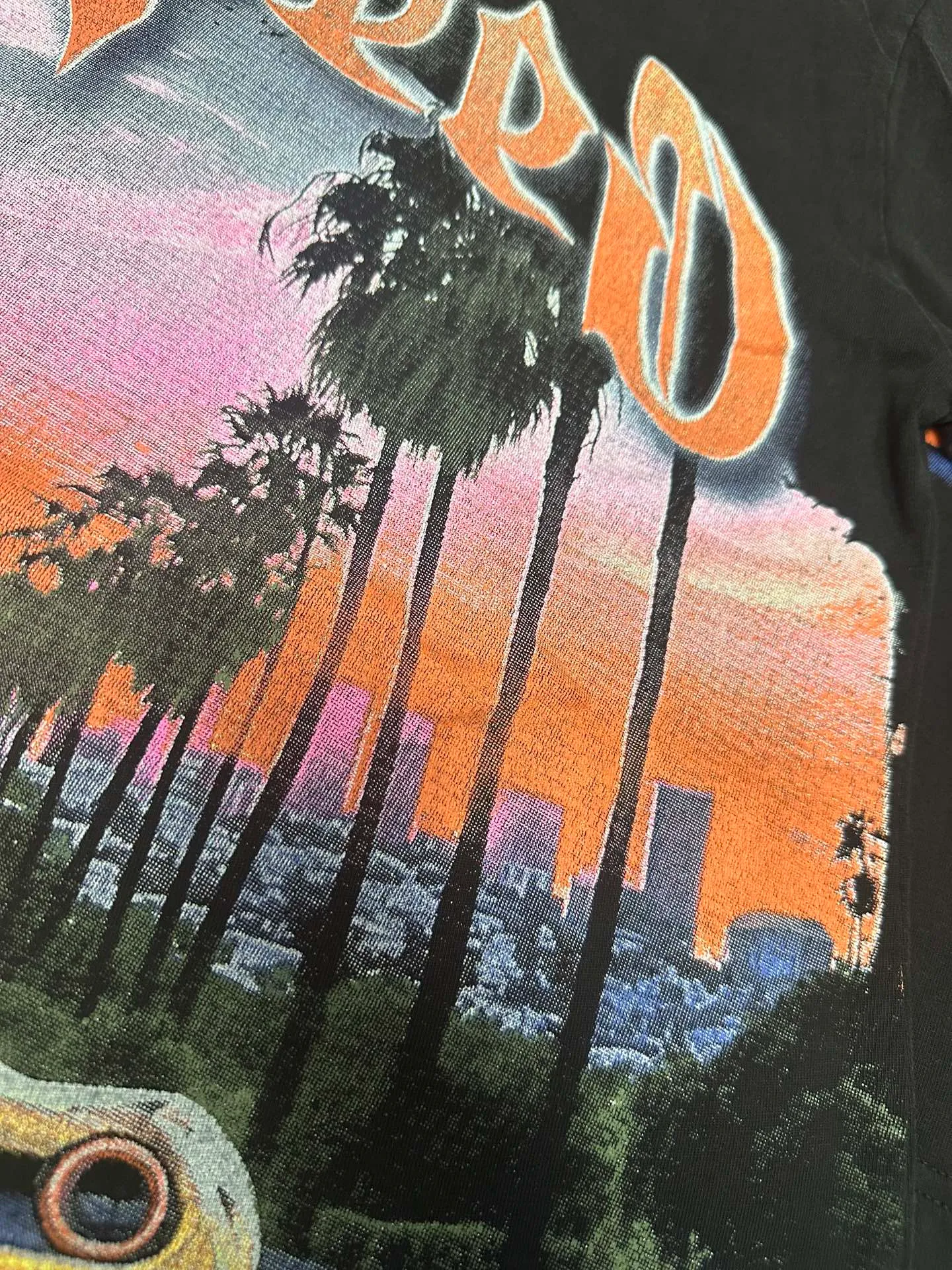 6089#washed black｜P116 Godspeed cross-border American rock and roll street washed retro style short-sleeved T (craft printing) fabric (fabric): 32 count combed double yarn 250g weight size (size): S-M-L-XL color (colour): washed black 👉 👉