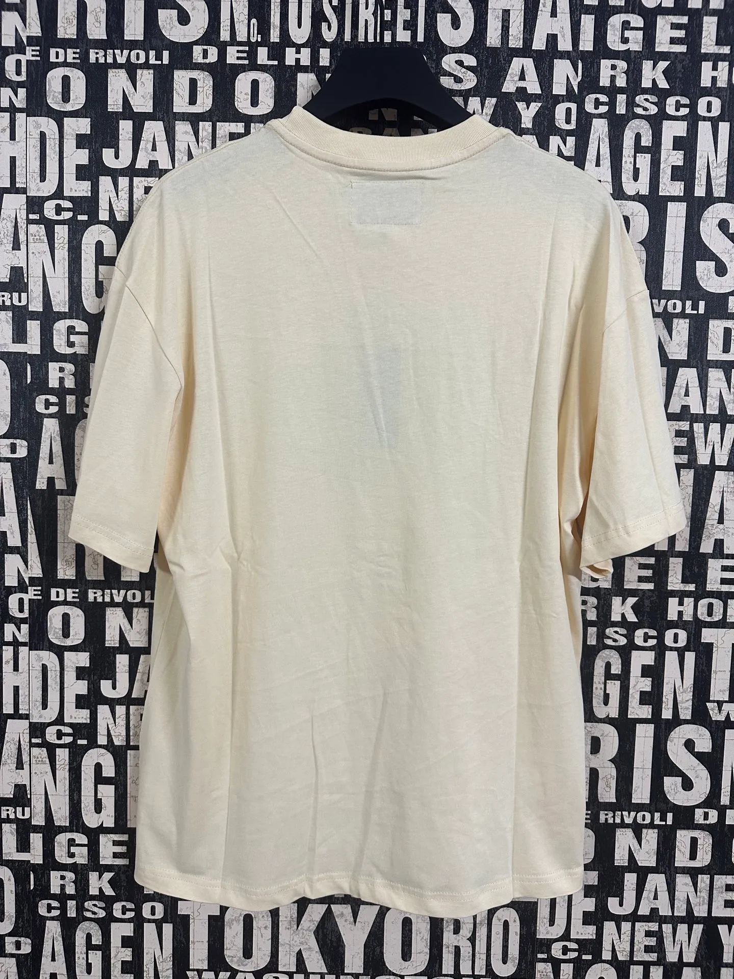 5011#apricot|P104 Godspeed cross-border American rock and roll street washed retro style short-sleeved T (craft printing) fabric (fabric) 32 count combed double yarn 240 grams weight code number (size): S-M-L-XL color (colour): apricot