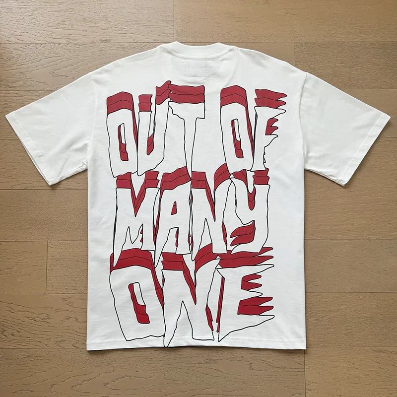 3087# P110 Real shot Godspeed American fashion rock street retro loose printed cotton short sleeves Fabric: 240g 32 count fine cotton double yarn pure cotton Color: off-white Size: S M L XL