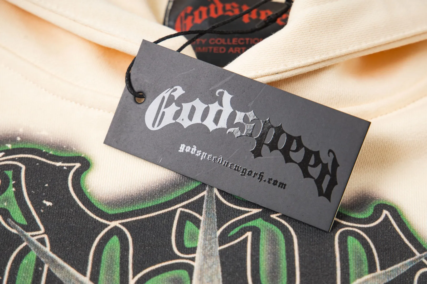 G36# GodSpeed ​​white ink direct spray sweatshirt S-XL apricot P226