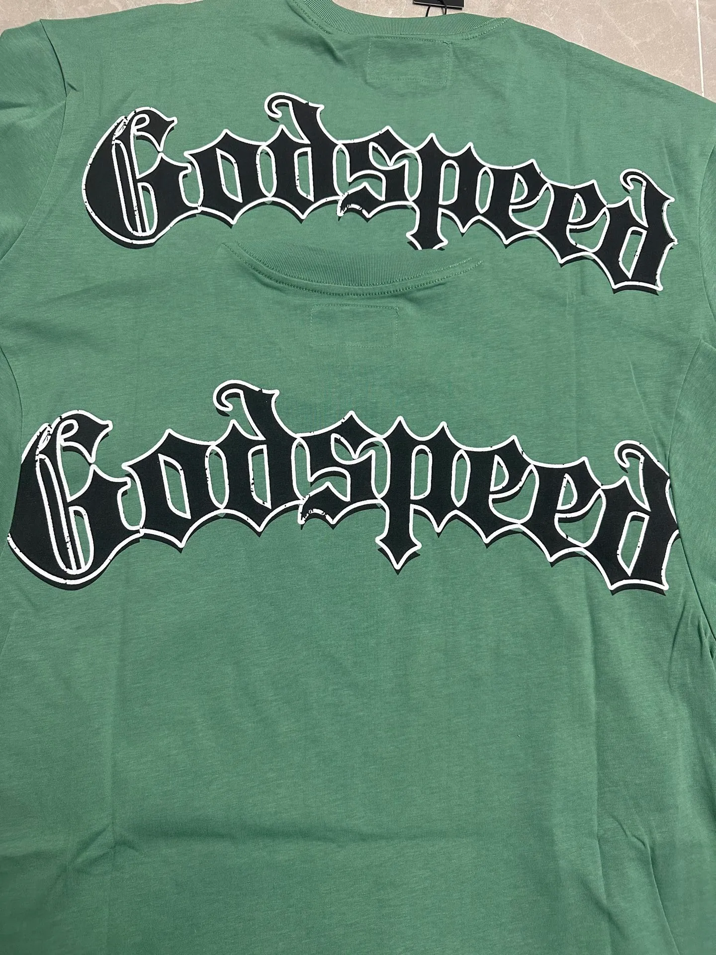 5306#pine cypress green | P106 Godspeed cross-border American rock and roll street washed retro style short-sleeved T (craft printing) fabric (fabric): 32 count combed double yarn 240 grams weight code (size): S-M-L-XL color (colour): pine cypress green 👉