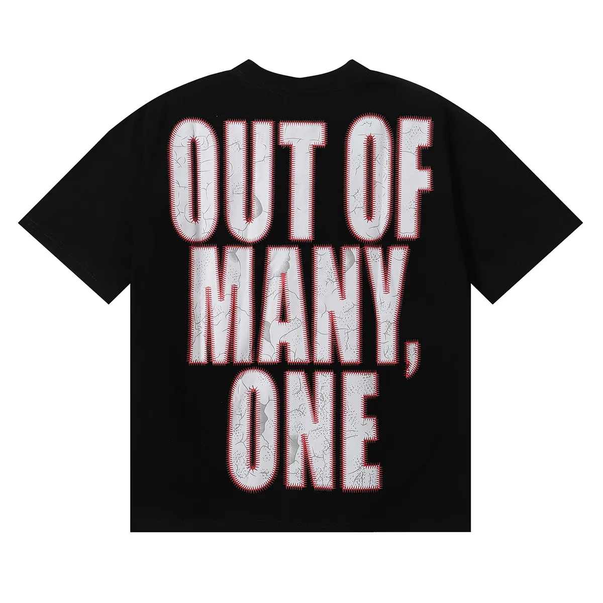 No. 7017, American fashion Godspeed skull baseball player No. 13 high weight double yarn pure cotton round neck short-sleeved T-shirt Color: black, apricot; Size: S M L XL