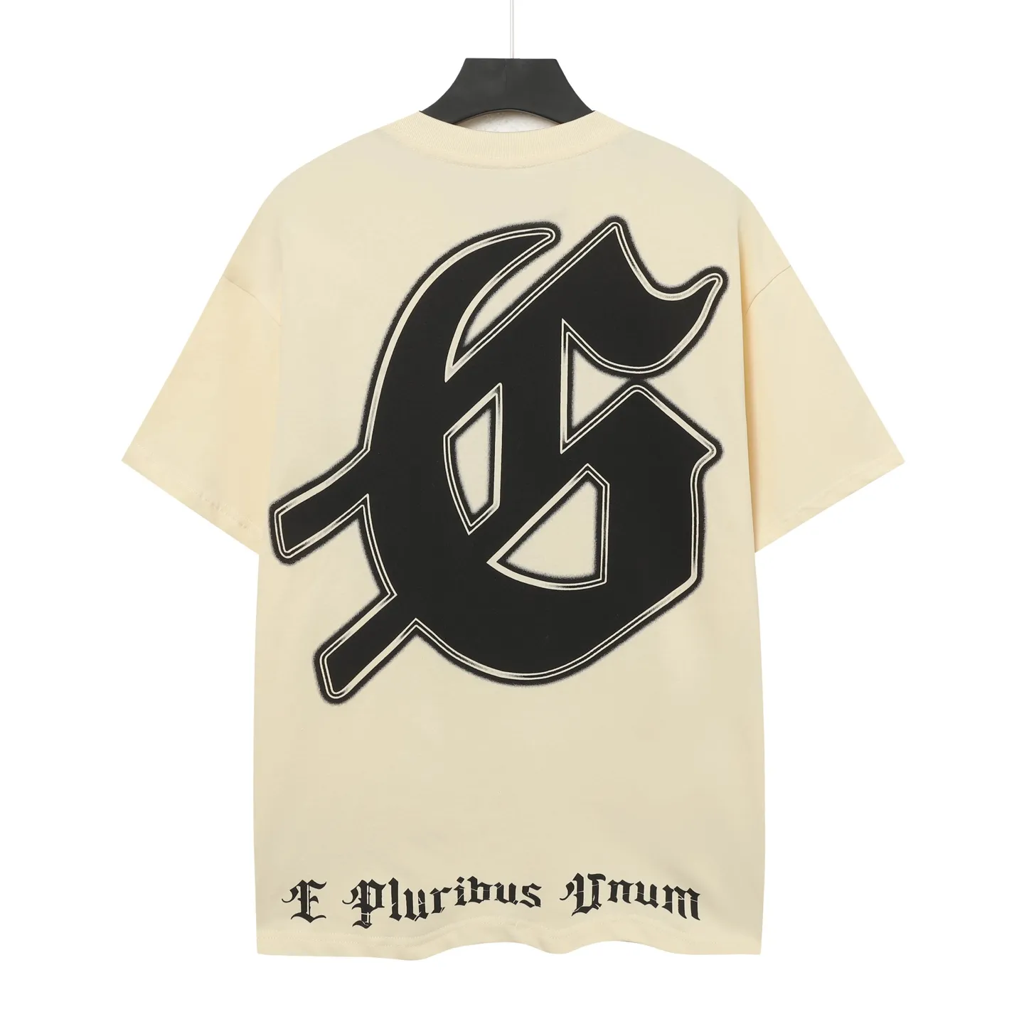 5059#Apricot｜P104 Godspeed cross-border American rock and roll street washed retro style short-sleeved T (craft printing) fabric (fabric) 32 count combed double yarn 240 grams weight code number (size): S-M-L-XL color (colour): apricot