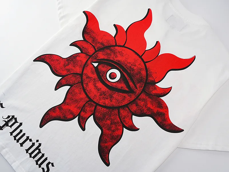 3051# P110 Real shot Godspeed American fashion rock street retro loose printed cotton short sleeves Fabric: 240g 32 count fine cotton double yarn pure cotton Color: off-white Size: S M L XL