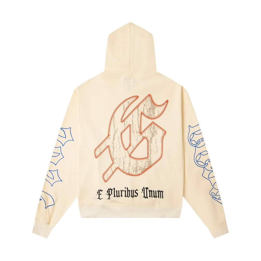 G09# GodSpeed ​​white ink direct spray sweatshirt S-XL apricot P226