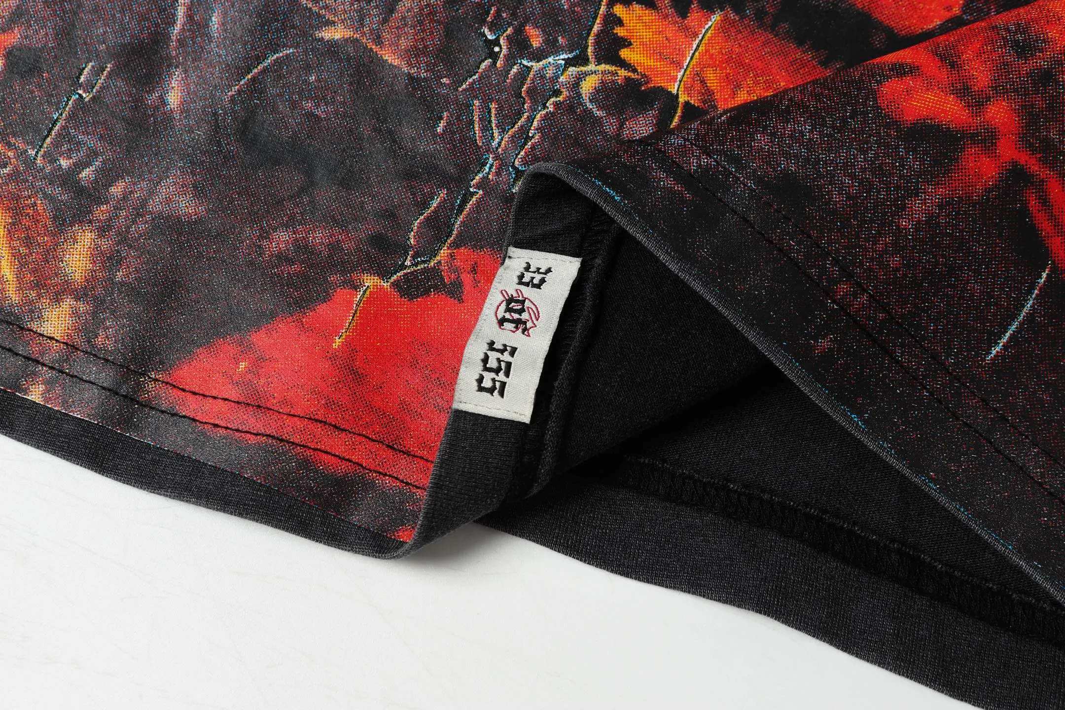 6070# washed black I P116 Godspeed cross-border American rock and roll street washed retro style short-sleeved T (craft printing) fabric (fabric): 32 count combed double yarn 250 grams weight code number (size): S-M-L-XL color (colour): washed black 👉