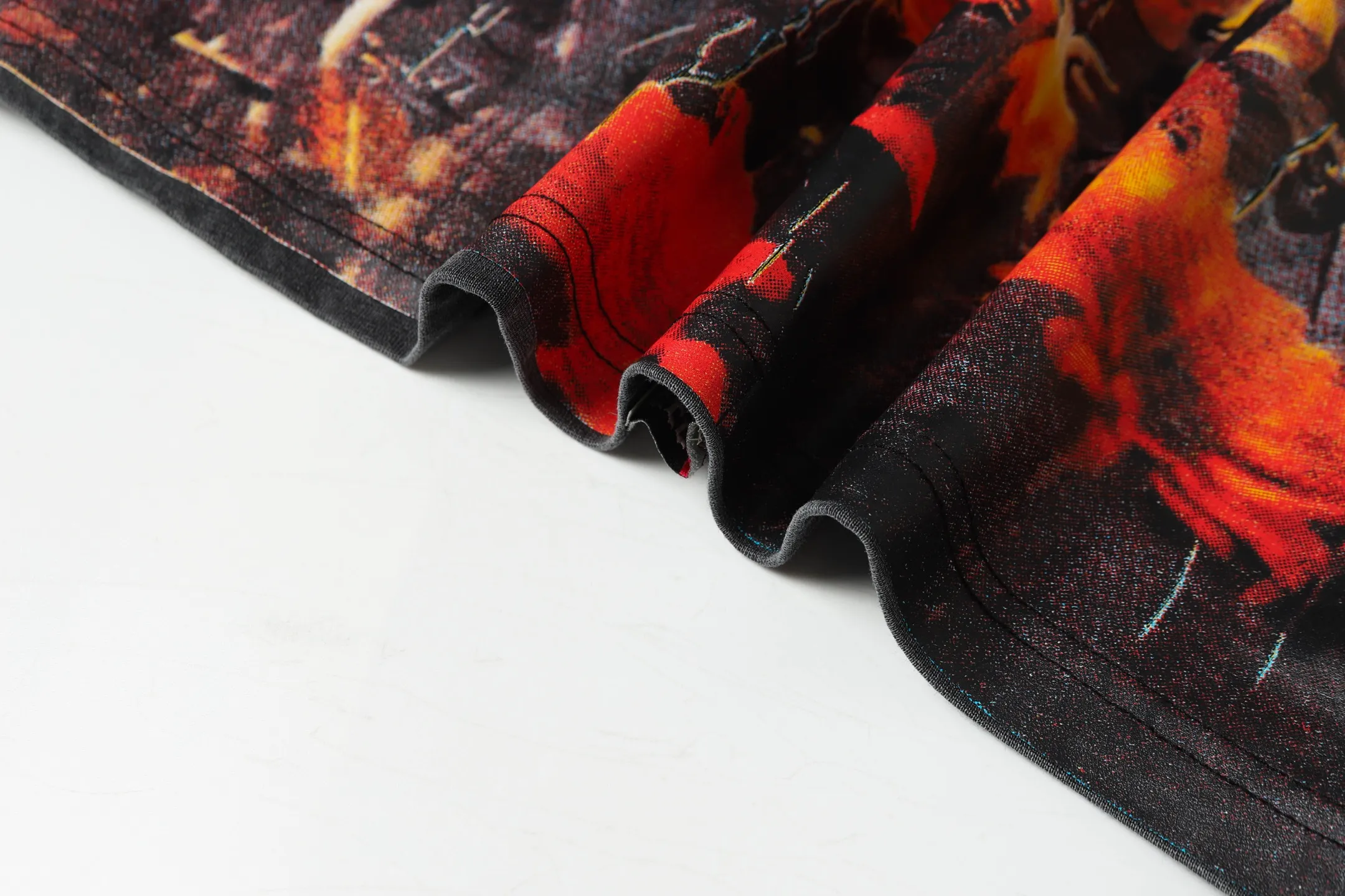 6070# washed black I P116 Godspeed cross-border American rock and roll street washed retro style short-sleeved T (craft printing) fabric (fabric): 32 count combed double yarn 250 grams weight code number (size): S-M-L-XL color (colour): washed black 👉