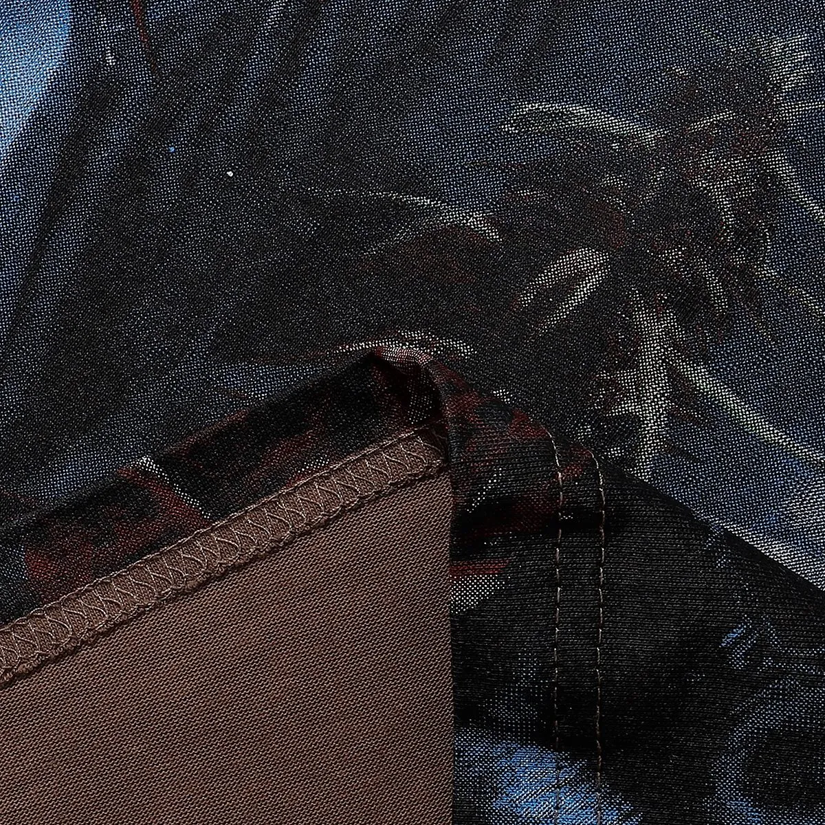 No. 7081, American fashion Godspeed blue sky and white clouds poppy skull planting print high weight double yarn pure cotton casual short-sleeved T-shirt batch 106 Color: black, white, brown; Size: S M L XL