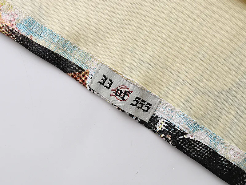 3050# P110 Real shot Godspeed American fashion rock street retro loose printed cotton short sleeves Fabric: 240g 32 count fine cotton double yarn pure cotton Color: apricot Size: S M L XL