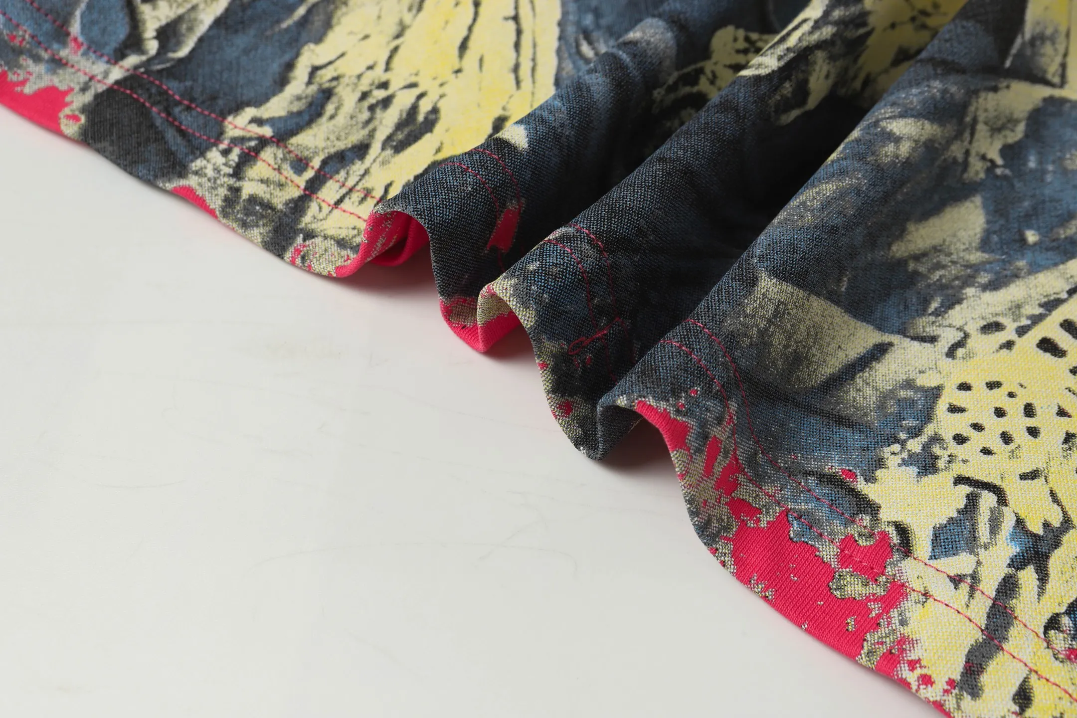 5067#Rose Red | P104 Godspeed cross-border American rock and roll street washed retro style short-sleeved T (craft printing) fabric (fabric) 32-count combed double yarn 240 grams weight code number (size): S-M-L-XL color (colour): rose red