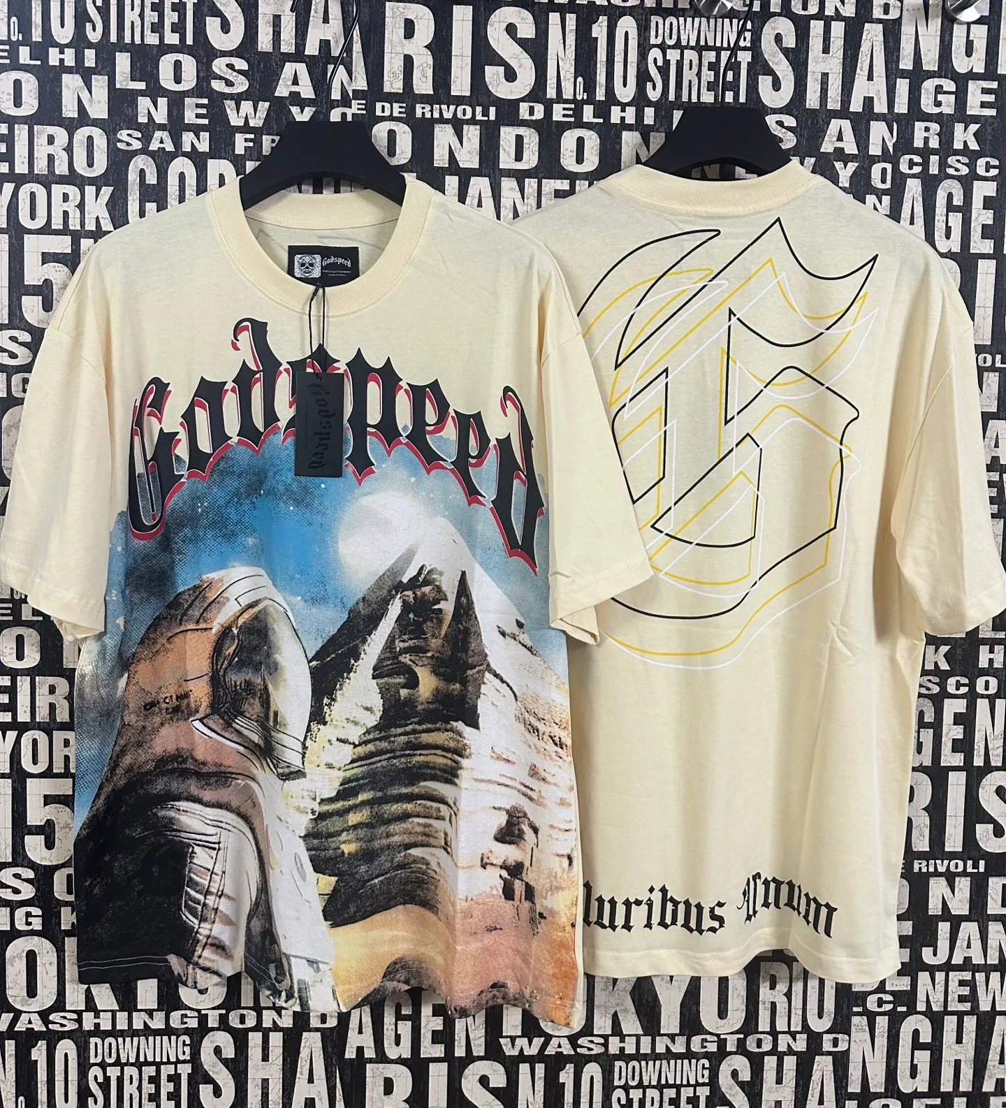 5041#Apricot｜P104 Godspeed cross-border American rock and roll street washed retro style short-sleeved T (craft printing) fabric (fabric) 32 counts combed double yarn 240 grams weight code number (size): S-M-L-XL color (colour): apricot 👉