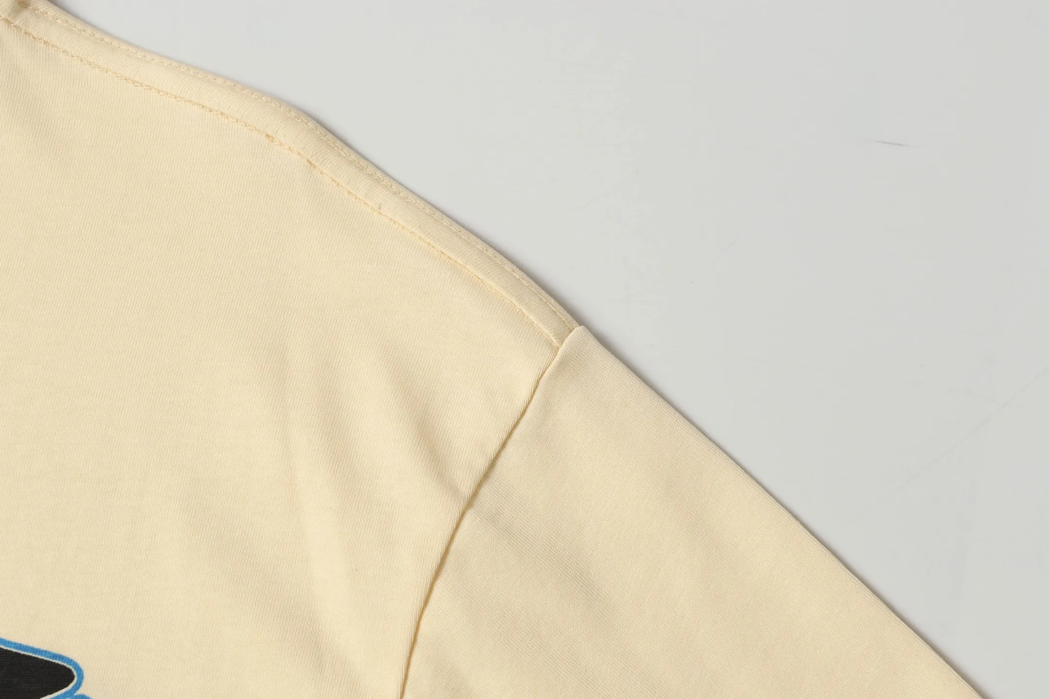 5071#apricot|P104 Godspeed cross-border American rock and roll street washed retro style short-sleeved T (craft printing) fabric (fabric) 32 count combed double yarn 240 grams weight code number (size): S-M-L-XL color (colour): apricot