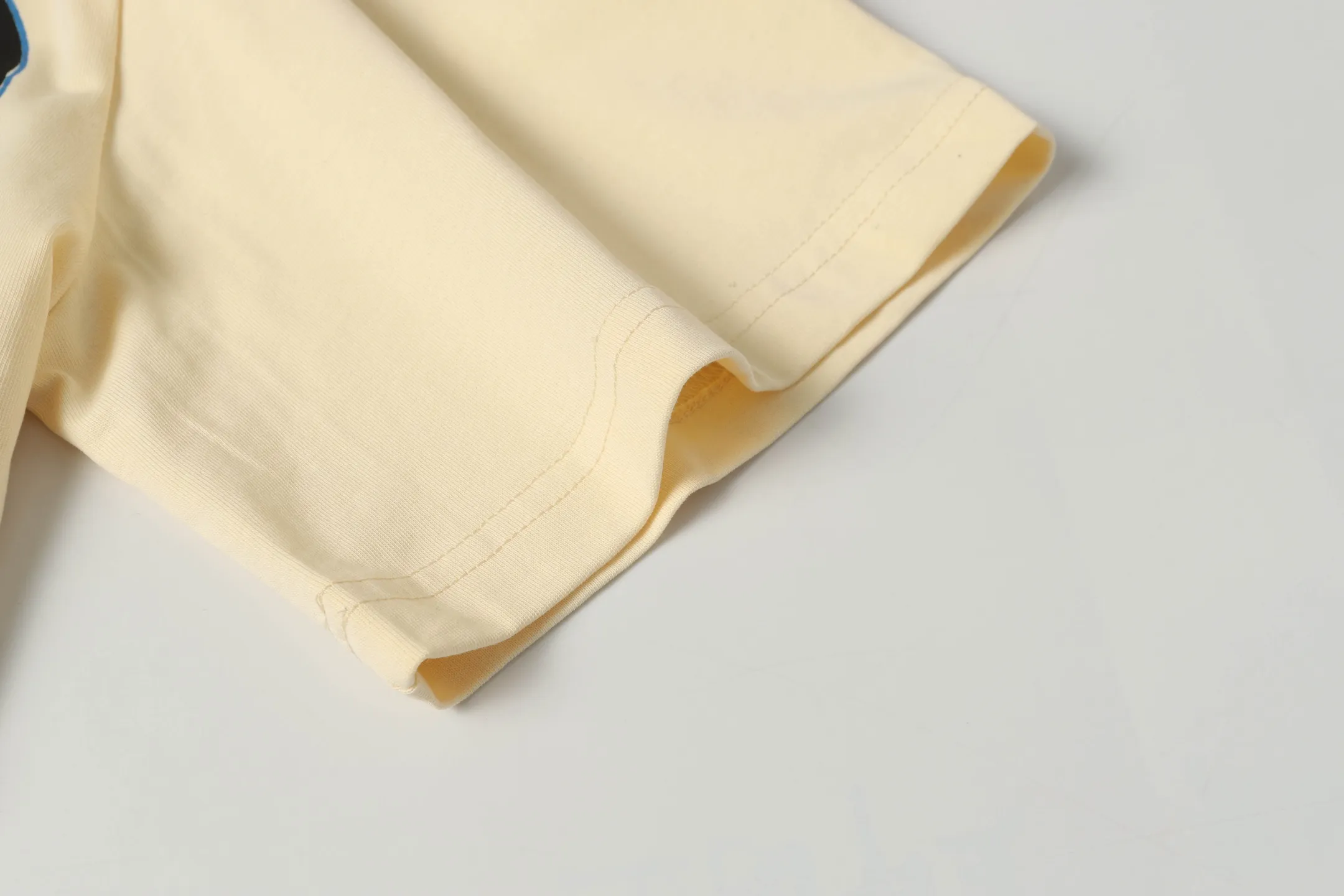 5071#apricot|P104 Godspeed cross-border American rock and roll street washed retro style short-sleeved T (craft printing) fabric (fabric) 32 count combed double yarn 240 grams weight code number (size): S-M-L-XL color (colour): apricot