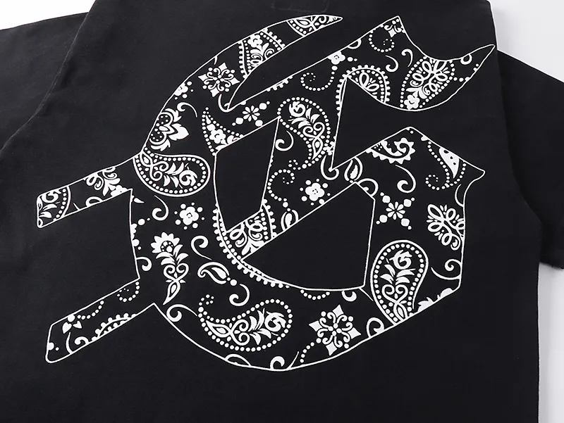 1029# P126 Washed Black Real Shot Godspeed American Fashion Rock Street Retro Washed Distressed Printed Pure Cotton Short Sleeves Fabric: 250g 32 Count Fine Cotton Double Yarn Pure Cotton Color: Washed Black Size: S M L XL