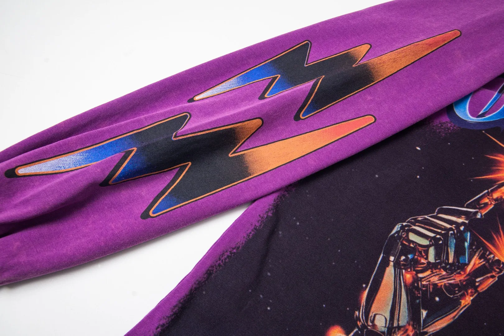 G55# GodSpeed ​​white ink direct spray washed long sleeve S-XL size purple (washed) P156 apricot P146
