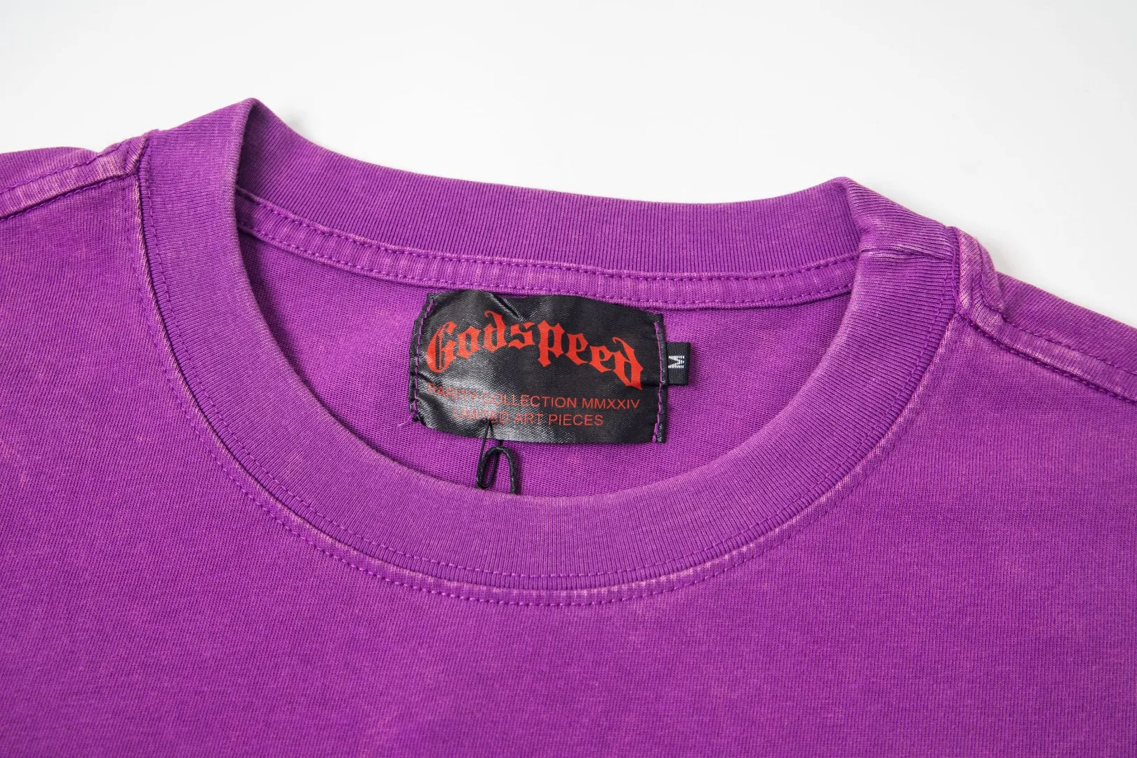 G55# GodSpeed ​​white ink direct spray washed long sleeve S-XL size purple (washed) P156 apricot P146
