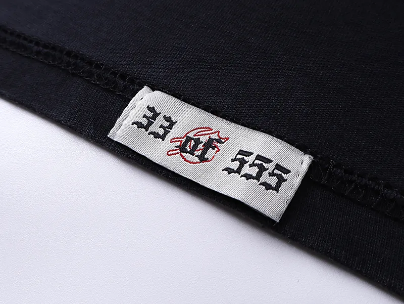 1003#P126 Washed Black Real Shot Godspeed American Fashion Rock Street Retro Washed Distressed Printed Cotton Short Sleeves Fabric: 250g 32 Count Fine Cotton Double Yarn Pure Cotton Color: Washed Black Size: S M L XL