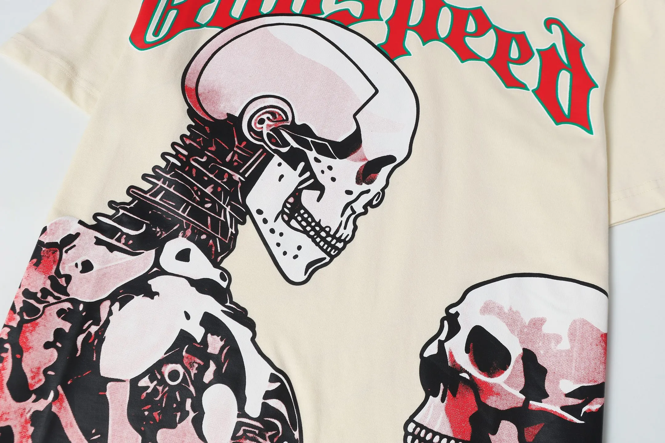 5078#apricot | P104 Godspeed cross-border American rock and roll street washed retro style short-sleeved T (craft printing) fabric (fabric): 32-count combed double yarn 240 grams weight code number (size): S-M-L-XL color (colour): apricot