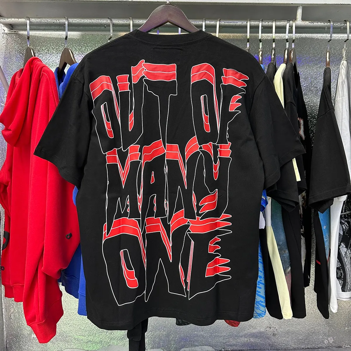 Actual photo, No. 7069, Mechao Godspeed sports car skull racer print high quality double yarn pure cotton casual short-sleeved T-shirt batch 110 Color: black, white, red; Size: S M L XL