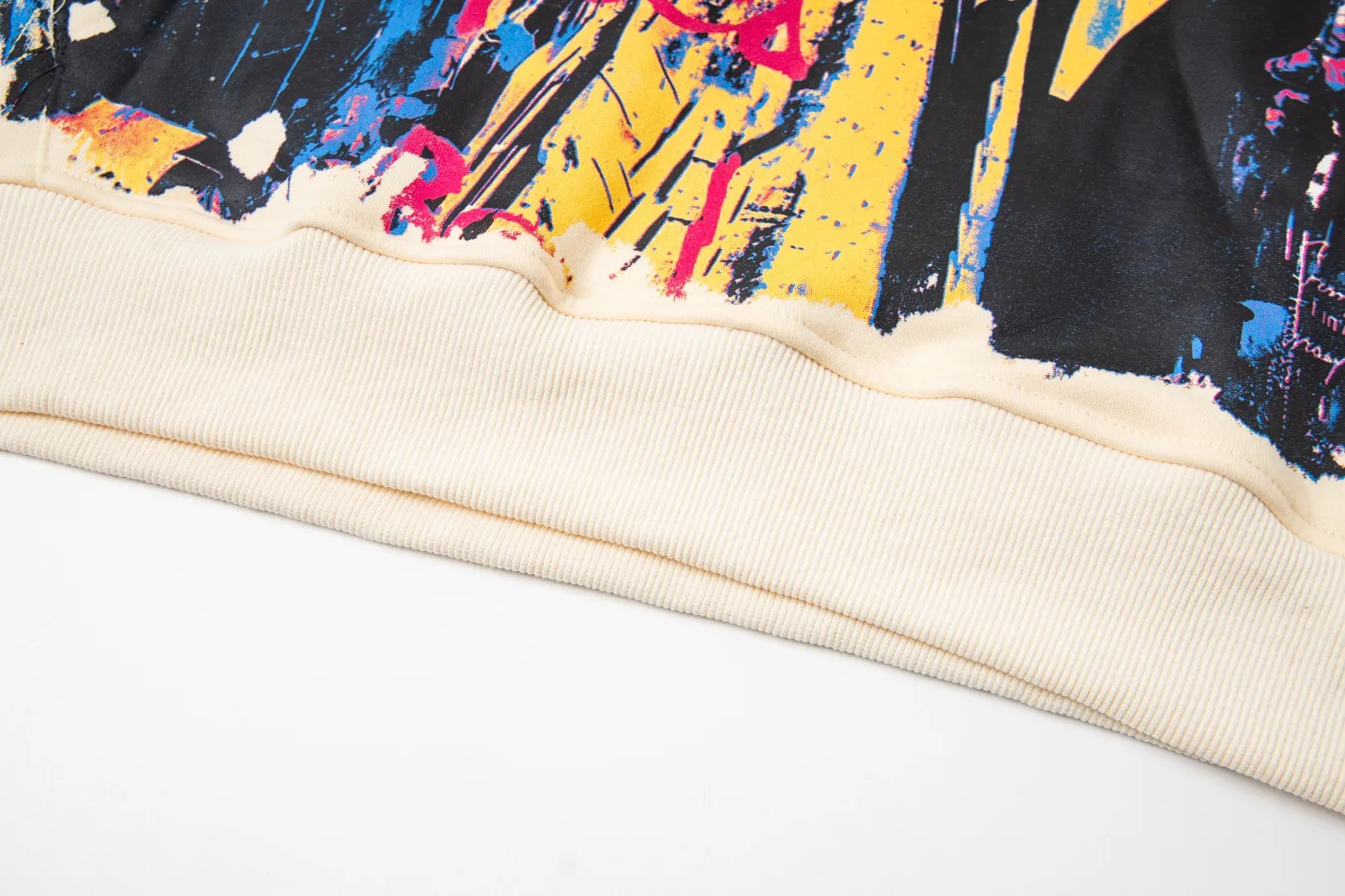 G49# GodSpeed ​​high-definition printed sweatshirt, size S-XL, washed black P216, apricot P206