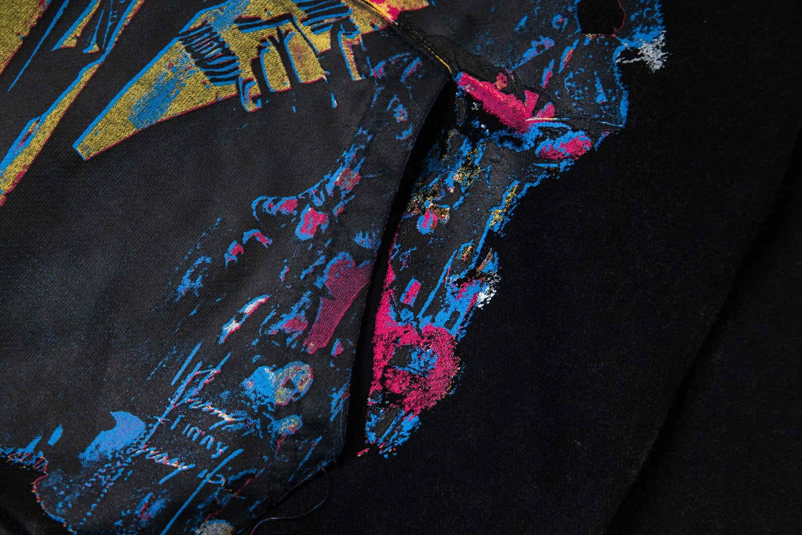 G49# GodSpeed ​​high-definition printed sweatshirt, size S-XL, washed black P216, apricot P206