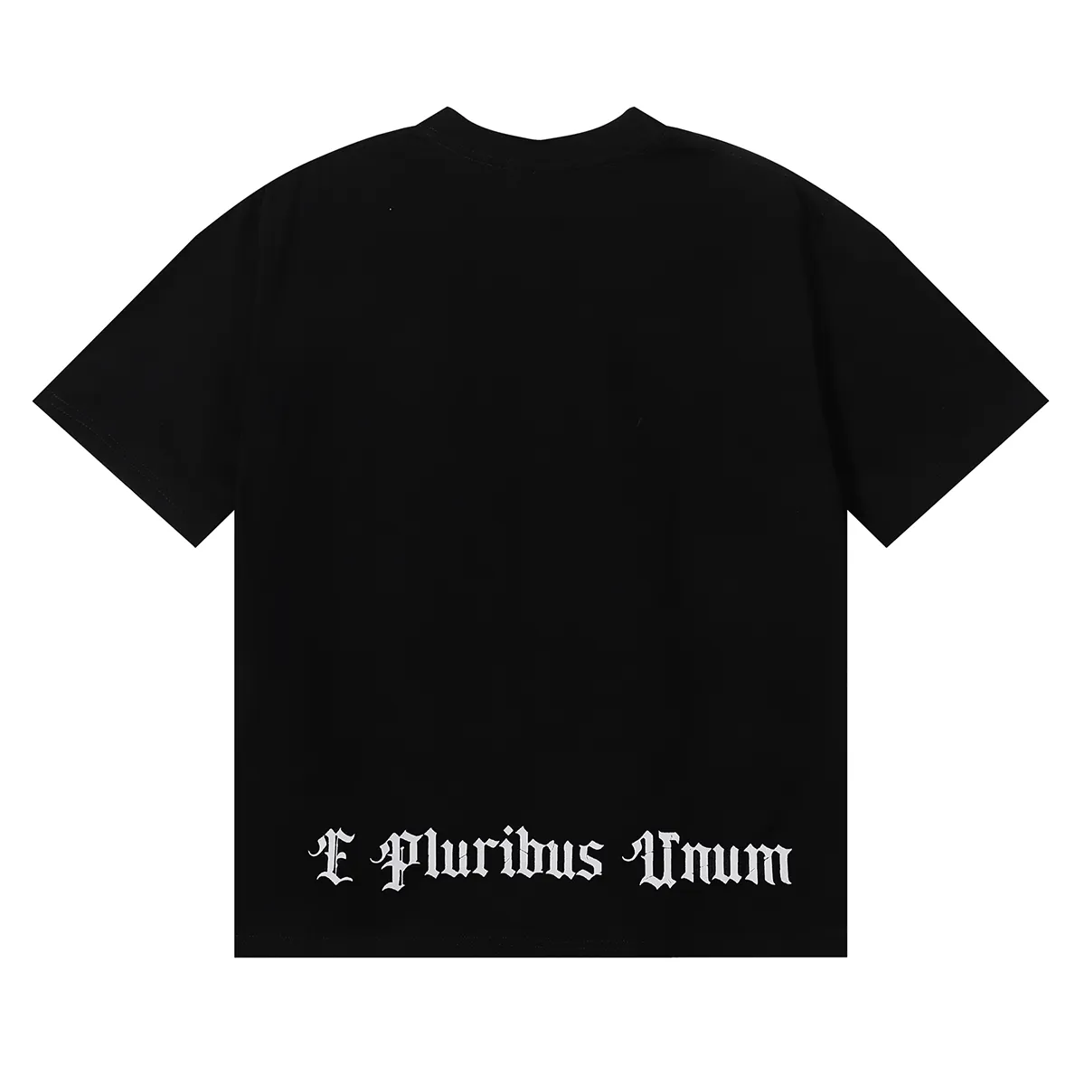 No. 7036, Mechao Godspeed masked man print high weight double yarn pure cotton casual short-sleeved T-shirt batch 110 Color: black, white; Size: S M L XL