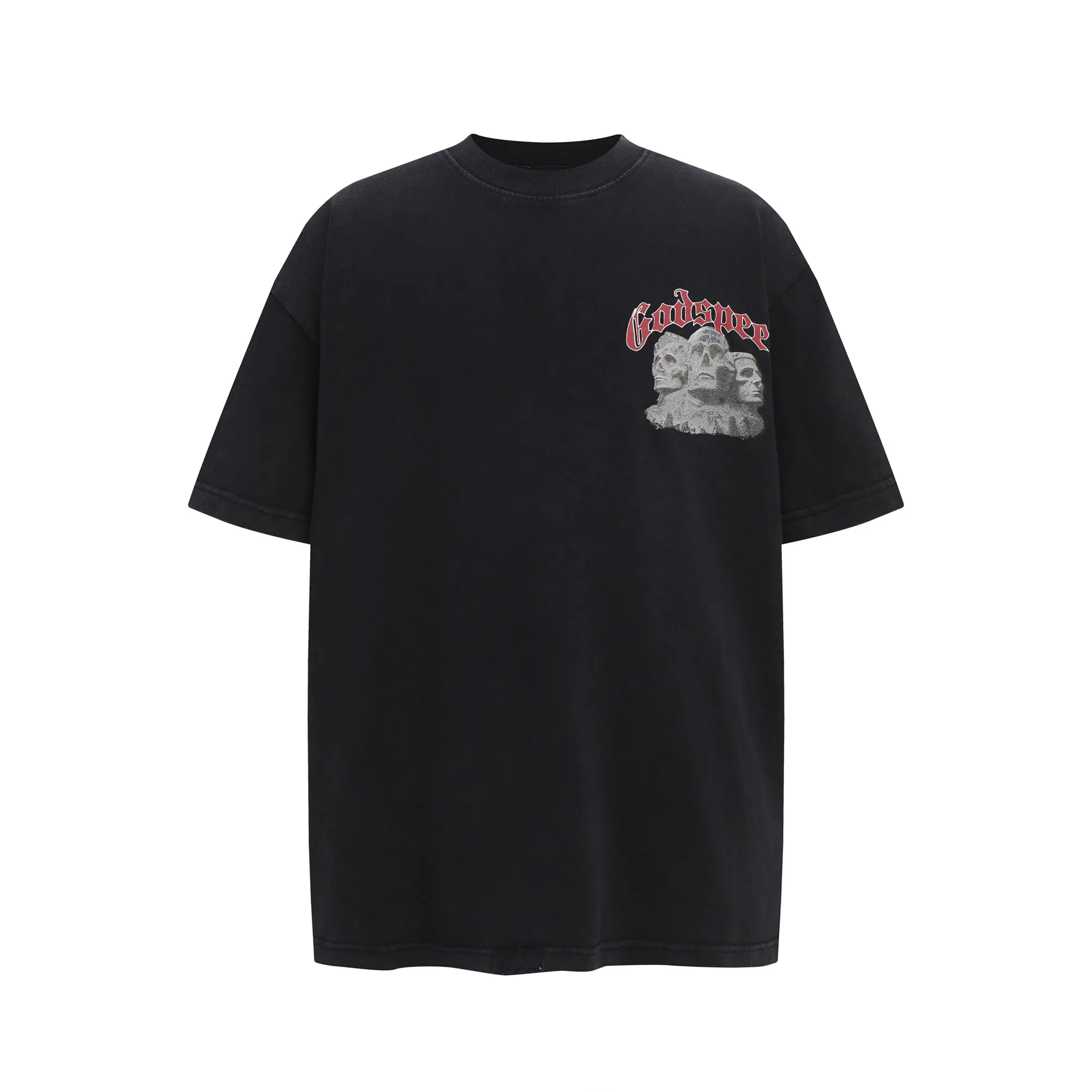 G119# P124 Godspeed short-sleeved T-shirt color: Black size: S M L XL