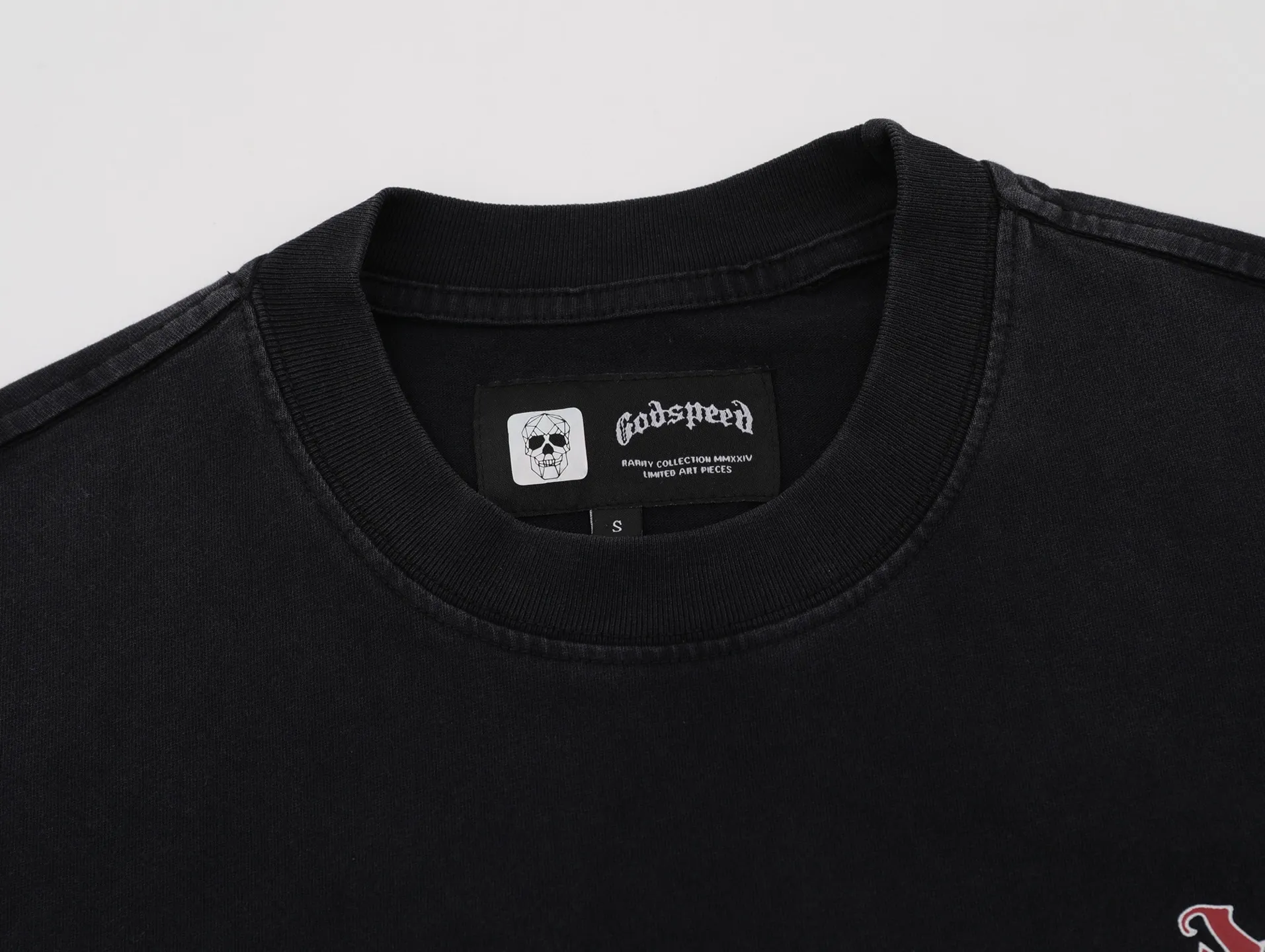 G119# P124 Godspeed short-sleeved T-shirt color: Black size: S M L XL