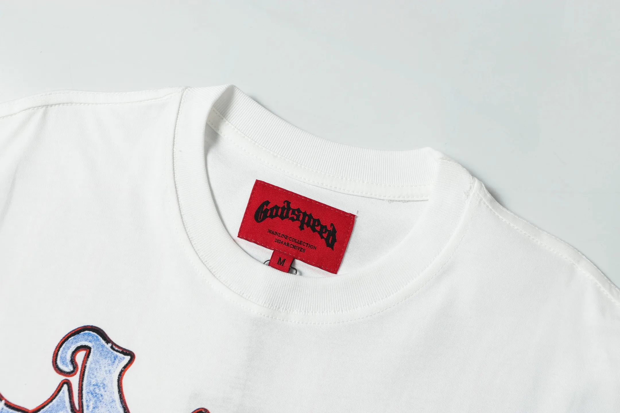 5051# White/Apricot | P104 Godspeed cross-border American rock and roll street washed retro style short-sleeved T (craft print) Fabric (fabric): 32-count combed double yarn 240 grams weight Size (size): S-M-L-XL Color (colour): white, apricot,