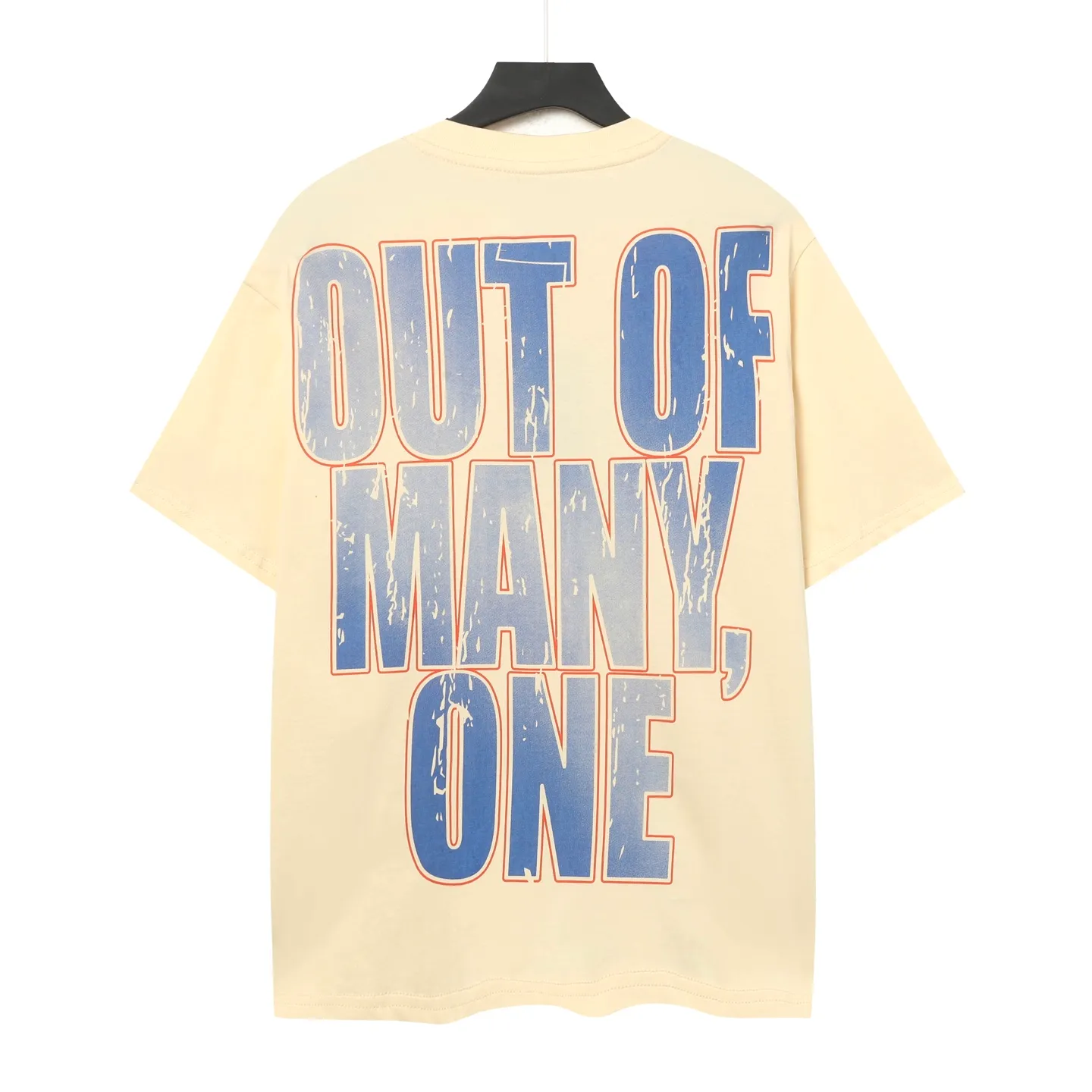5051# White/Apricot | P104 Godspeed cross-border American rock and roll street washed retro style short-sleeved T (craft print) Fabric (fabric): 32-count combed double yarn 240 grams weight Size (size): S-M-L-XL Color (colour): white, apricot,