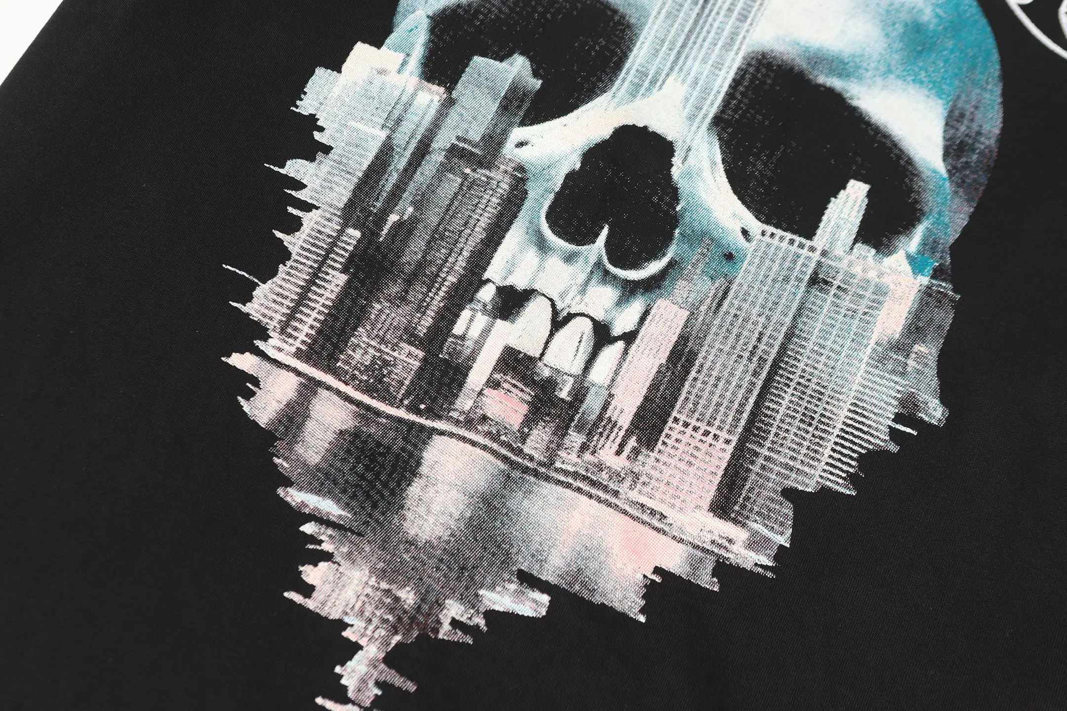 6087#washed black I P116 Godspeed cross-border American rock and roll street washed retro style short-sleeved T (craft printing) fabric (fabric): 32 count combed double yarn 250 grams weight code number (size): S-M-L-XL color (colour): washed black 👉 👉